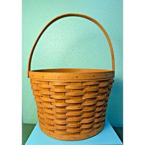 VTG Longaberger LARGE Hostess Sewing Basket Protector 1995 Woven Bail Handle